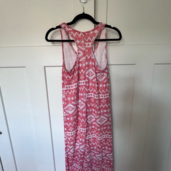 Fun Coral Sleeveless Racerback Scoop Neck Maxi Dress Love In - Picture 6 of 8